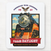 SP GS-4 Daylight 4449 Steam Locomotive Retro Print Mousepad (Vorne)
