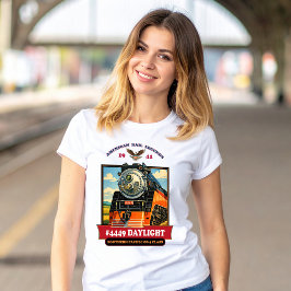 SP GS-4 Daylight 4449 Steam Locomotive Retro Print T-Shirt