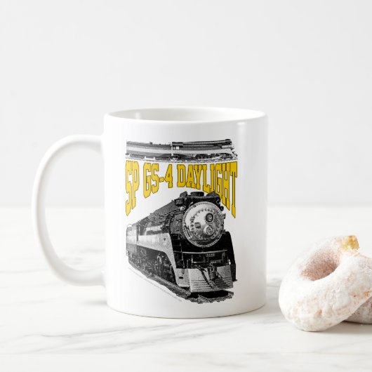 SP GS-4 Daylight 4449 Steam Train Locomotive Kaffeetasse (Mit Donut)