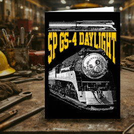 SP GS-4 Daylight Steam Locomotive. 4449 Train Dankeskarte