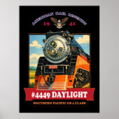 SP GS-4 Daylight Steam Locomotive Vintage Poster (Vorne)