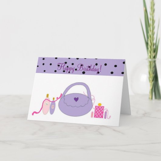 Spa-Accessoires Geburtstag Karte (Vorderseite)
