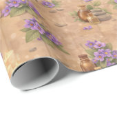 Spa and Lavender Pattern Geschenkpapier (Rolleneckpunkt)