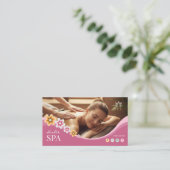 Spa, Beauty Therapist, Body Massage Spa Visitenkarte (Stehend Vorderseite)