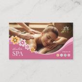 Spa, Beauty Therapist, Body Massage Spa Visitenkarte (Vorderseite)