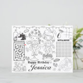 Spa birthday party activity coloring games (Stehend Vorderseite)