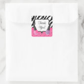 Spa Birthday Party Sticker Zebra Stripe (Tasche)