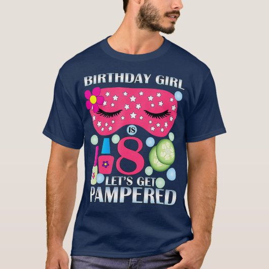 Spa Birthday Party Themed Birthday Girls Age T-Shirt (Vorderseite)