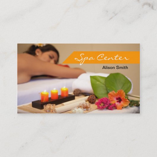 Spa Center Massage Business & card Visitenkarte (Vorderseite)