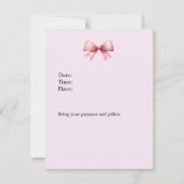 Spa Cute Mouse Sleepover Party Invitation Einladung (Rückseite)