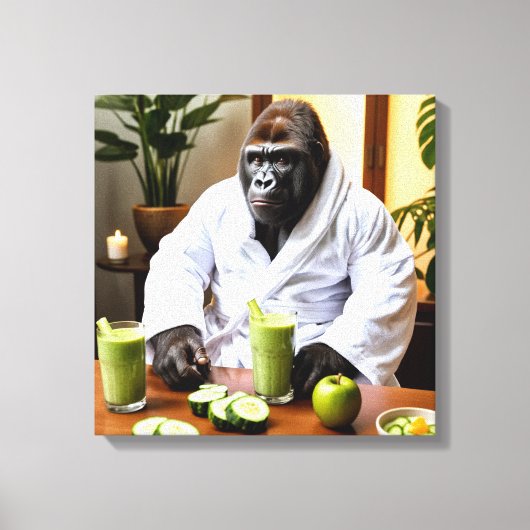 Spa Day Gorilla Leinwanddruck (Vorderseite)