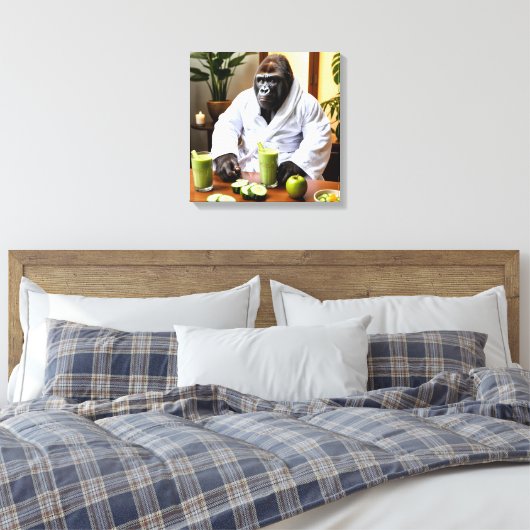 Spa Day Gorilla Leinwanddruck (Insitu (Schlafzimmer))