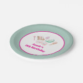 Spa Day Kid's Party Paper Plate Pappteller (Schrägansicht)