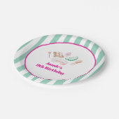 Spa Day Kid's Party Paper Plate Pappteller (Schrägansicht)