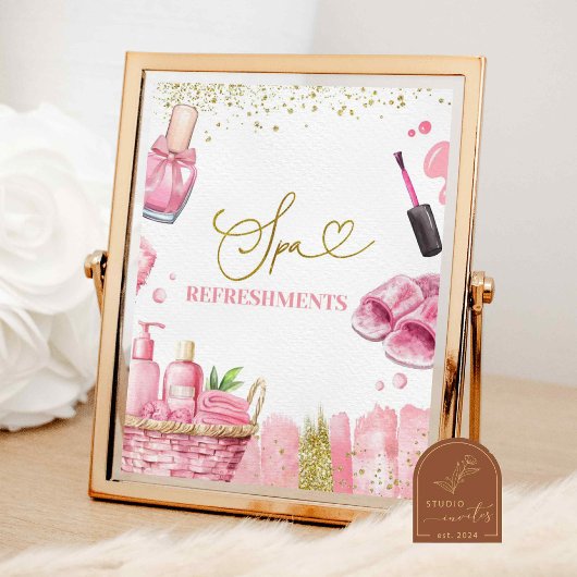 Spa-Erfrischungs-Party-Schild Poster