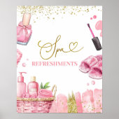 Spa-Erfrischungs-Party-Schild Poster (Vorne)