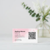 Spa-Esthetikerin-Wasserfarbe-QR-Code Visitenkarte (Stehend Vorderseite)