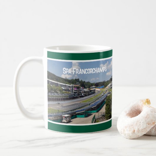 Spa-Francorchamps F1 Race Circuit, Belgium Kaffeetasse (Mit Donut)