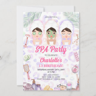 Spa-Geburtstagsfeier Einladung