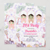 Spa-Geburtstagsfeier Einladung (Vorne/Hinten)