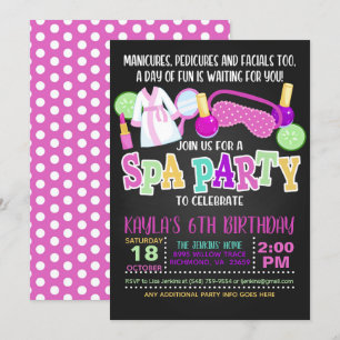 Spa-Geburtstagsfeier-Einladung Einladung