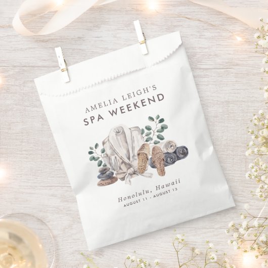 Spa-Junggesellinnen-Wochenende Geschenktütchen (Ausgeschnitten)