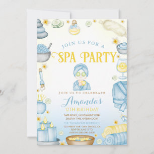 Spa-Mädchen Geburtstag Einladung