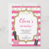 Spa Maniküre Pediküre Geburtstag für Mädchen Einladung (Vorderseite)