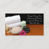 Spa/Massage/Pedicure Salon Scene Black/Color Visitenkarte (Rückseite)