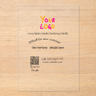 Spa-Massage-Salon Rabatt Angebot Dienstleistungen Acryleinladungen