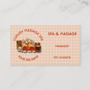 Spa-Massage-Therapie-Salon Kerzenstein mit Namen Visitenkarte