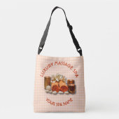 Spa Massage Therapy Salon Candle Stone With Name Tragetaschen Mit Langen Trägern (Rückseite)