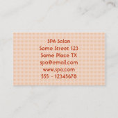 Spa Massage Therapy Salon Candle Stone With Name Visitenkarte (Rückseite)