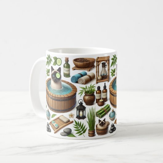 Spa party for Siamese Cat Lovers  Kaffeetasse (Vorderseite Links)