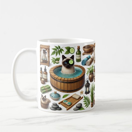 Spa party for Siamese Cat Lovers Kaffeetasse (Links)