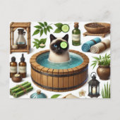 Spa party for Siamese Cat Lovers Postkarte (Vorderseite)
