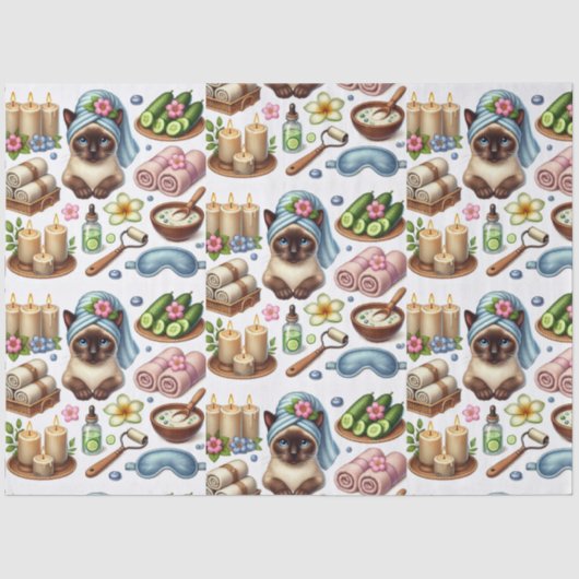 Spa party for Siamese Cat Lovers Seidenpapier (Vorderseite)
