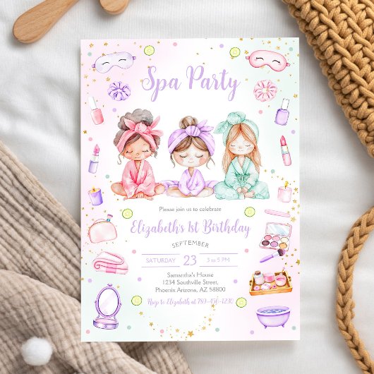 Spa-Party-Geburtstagseinladung Einladung