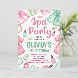 Spa-Party Geburtstagseinladung, Verwöhnparty Gebur Einladung