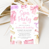 Spa Party Girl Birthday Invitation Einladung