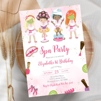Spa-Party Glanz und Glamour Geburtstagseinladung Einladung