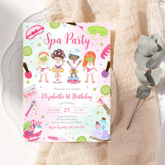 Spa-Party Glanz und Glamour Geburtstagseinladung Einladung