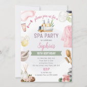 Spa Party Invitation, Natural Calm Refresh Pamper Einladung (Vorderseite)