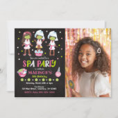 Spa-Party-Makeup-Foto-Geburtstag Einladung (Vorderseite)