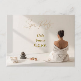 Spa-Party Minimal Wellness-Design Postkarte
