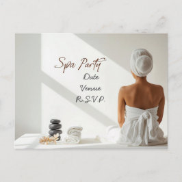 Spa Party Minimal Wellness Design Postkarte