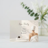 Spa Party Minimal Wellness Design Postkarte (Stehend Vorderseite)