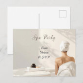 Spa Party Minimal Wellness Design Postkarte (Vorne/Hinten)