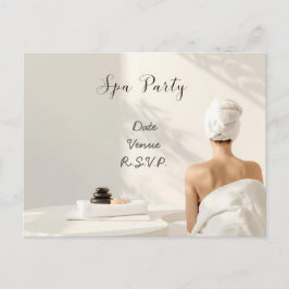 Spa Party Minimal Wellness Design Postkarte