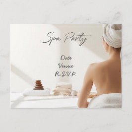 Spa-Party Minimal Wellness-Design Postkarte